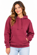 Adult Burgundy Hooded Pullover Sweatshirt
