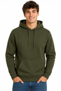 Adult Military green  Hooded Pullover Sweatshirt