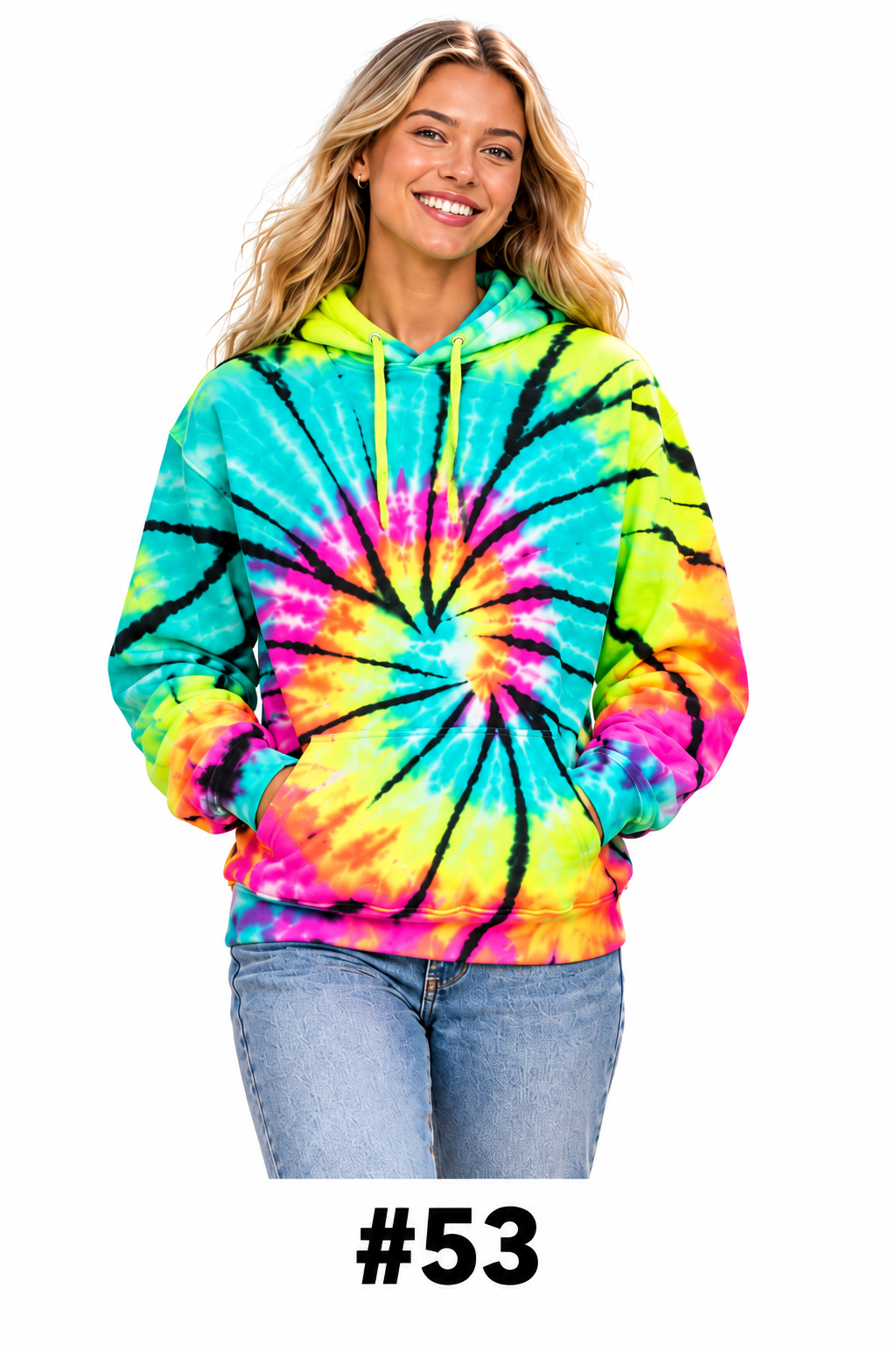 Wholesale spider tie-dye hoodie 4071TD#53
