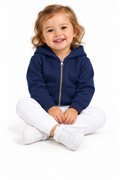 Toddler zip-front hoodie in Navy