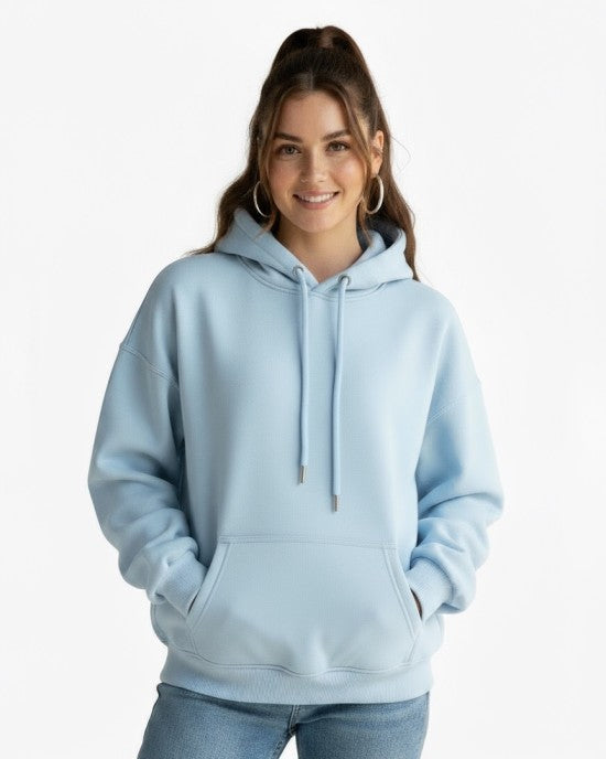 Wholesale adult chambray pullover hoodie