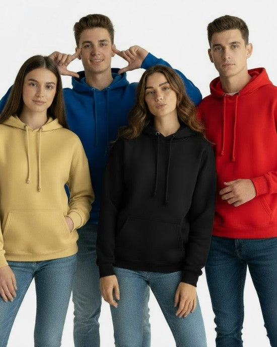 Wholesale adult solid color pullover hoodies