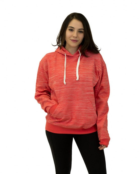 Wholesale adult coral injected yarn hoodie