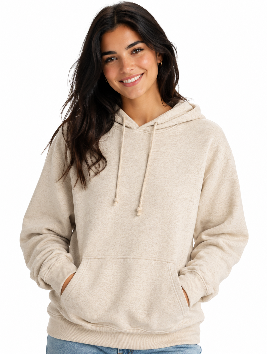 Adult Oatmeal Hooded Sweatshirt